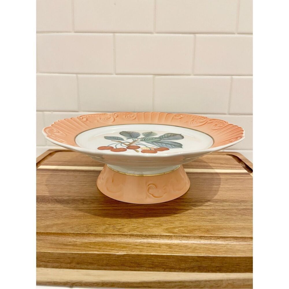 Mottahedeh Porcelain “Summer Fruit” Cake Stand - Picture 2 of 14